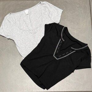 Youth Black  (No Brand) & Gray (Colsie)  - Shirt Bundle - XS - NWOT's